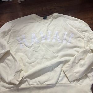 Wild Fable Cream 'Hawaii' Crewneck Sweater